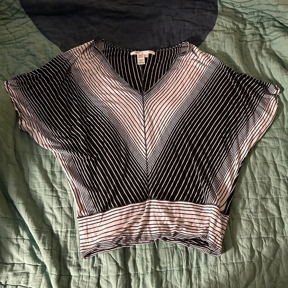 Max Studio Disco Style Chevron Batwing Blouse XL